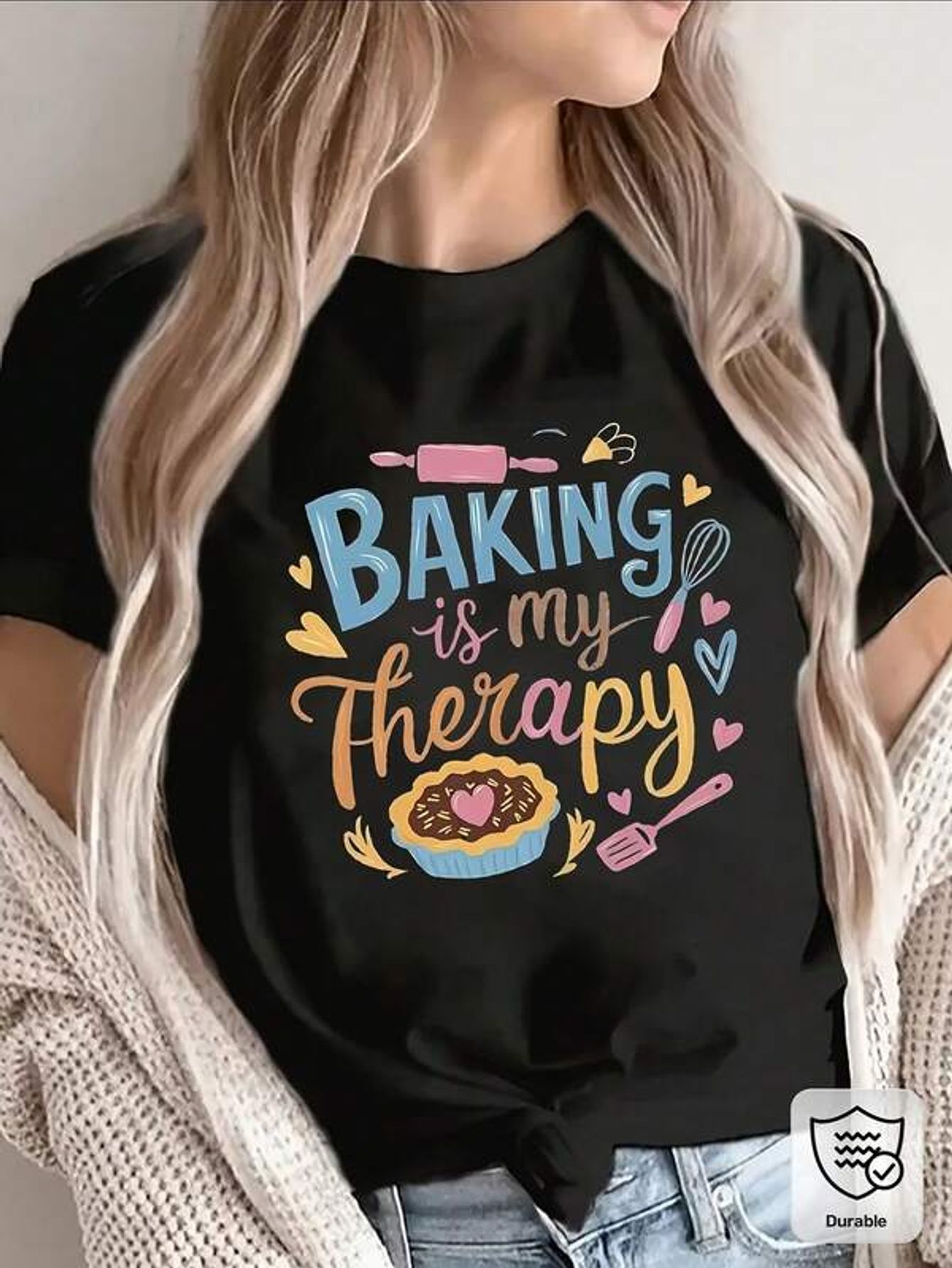 Kitchen Design For Baking - Short-Sleeved T-Shirt Featuring A Vibrant Design