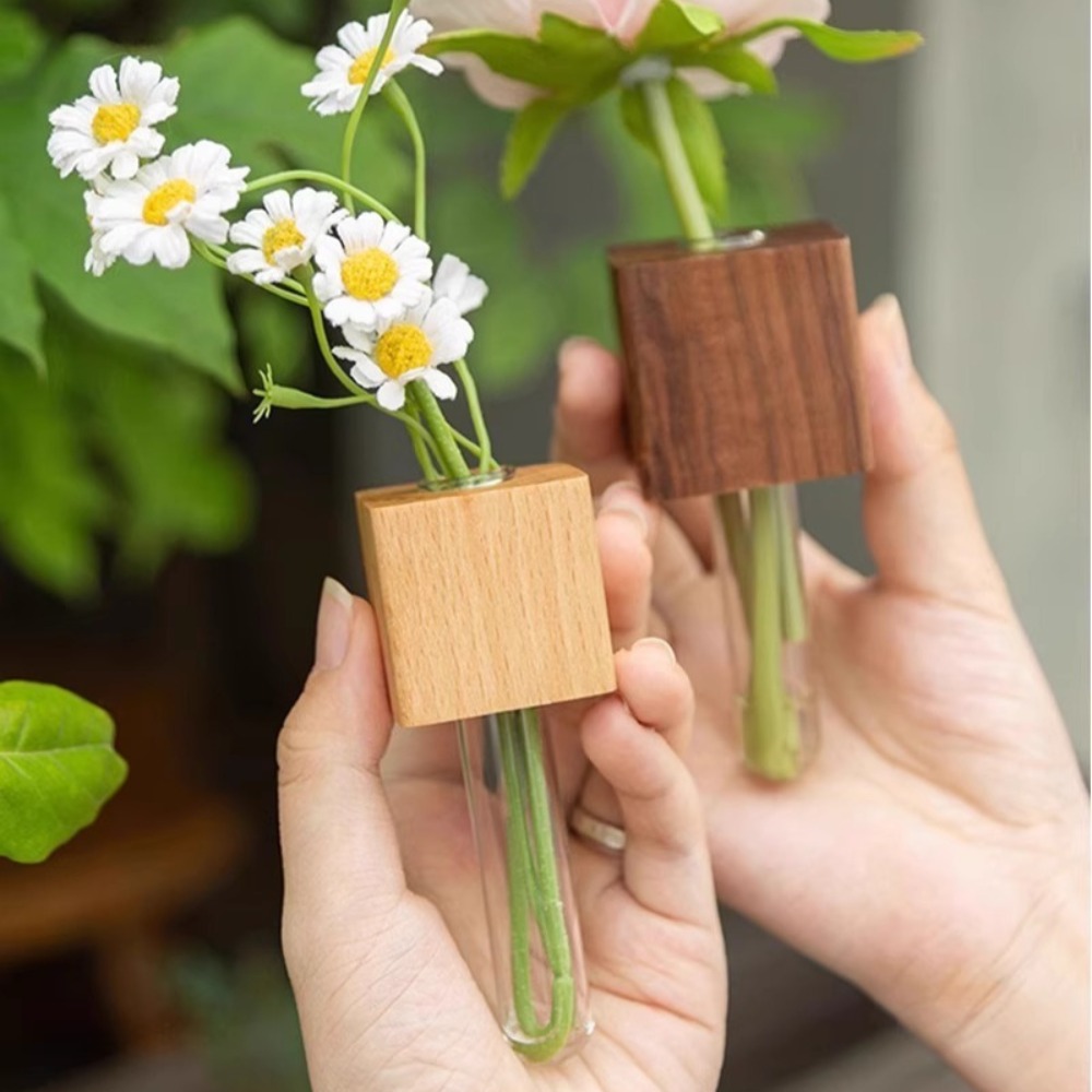Kitchen Quiz - Wooden Test Tube Vase Refrigerator Magnet