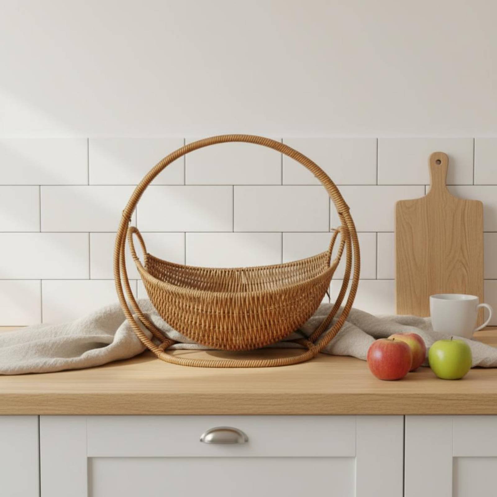 Kitchen Design For Baking - Cradle Design Bread Basket Handwoven Wicker