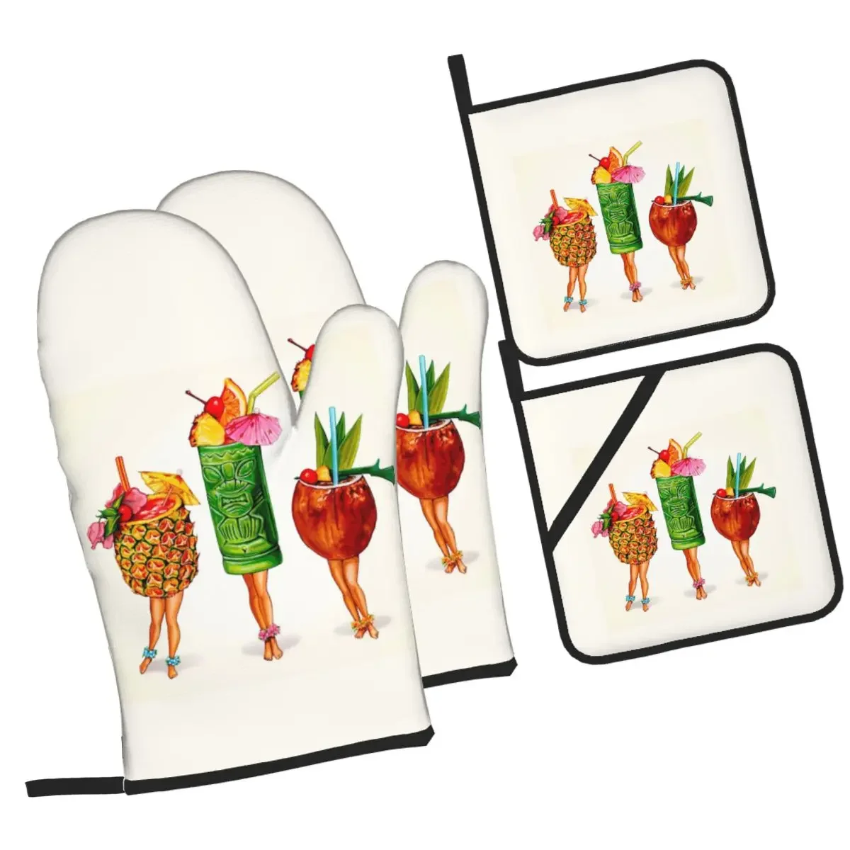Baking Kitchen Set Up - Pin-Up Oven Mitts and Pot Holder