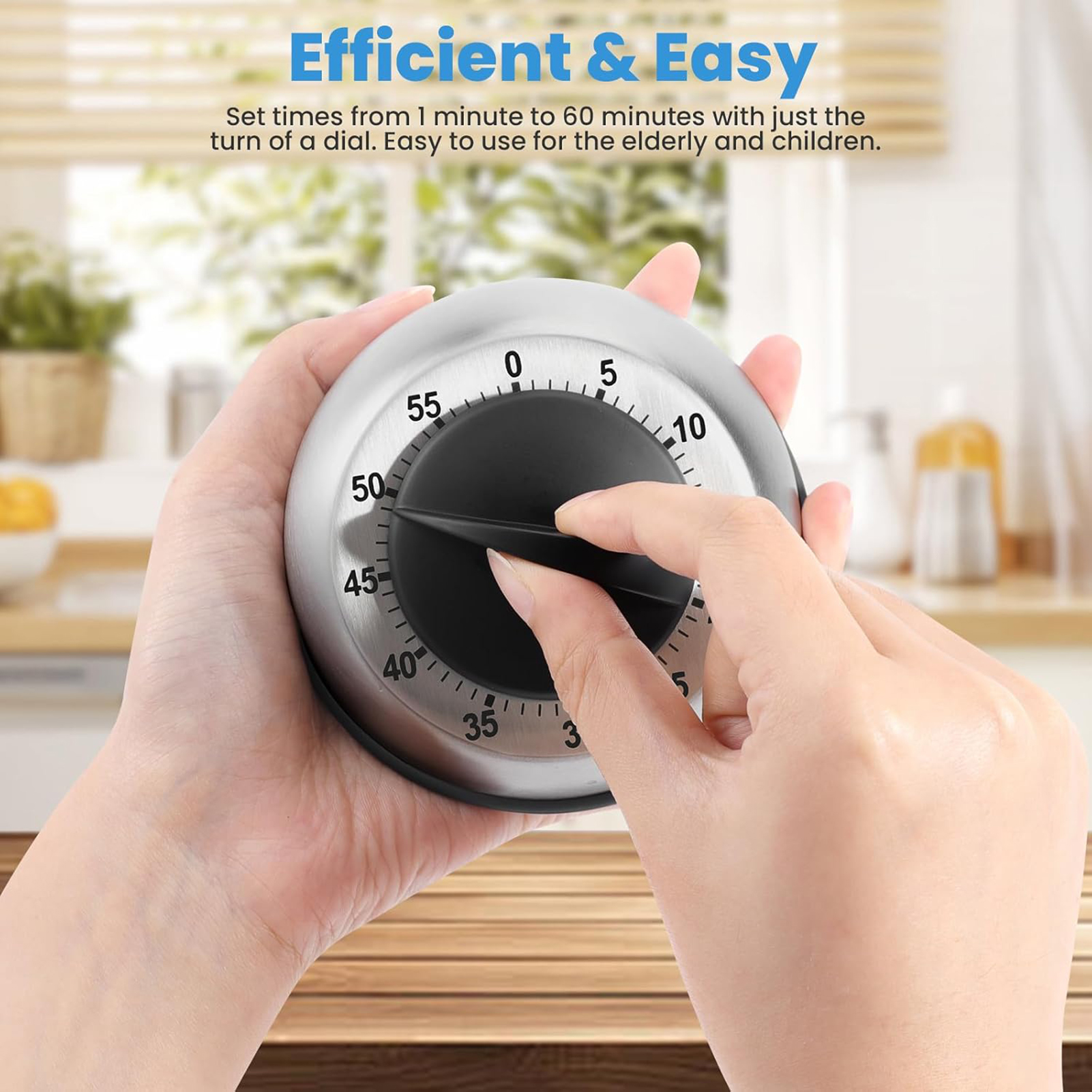 Baking Kitchen Set Up - Stainless Steel Kitchen Timer 60 Minute