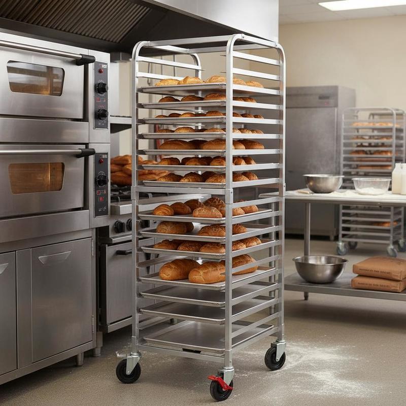 Kitchen Baking Pan Storage - Aluminum Sheet Pan Trolley 26