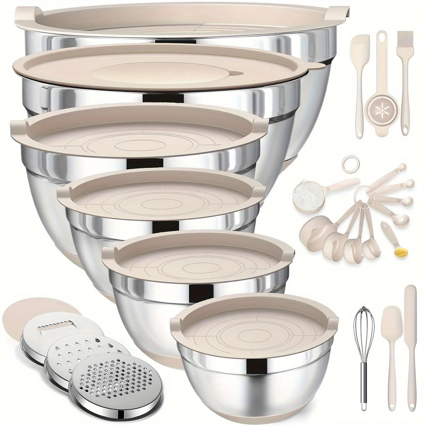 Kitchen Baking Utensils - Set of Mixing Bowls Made of