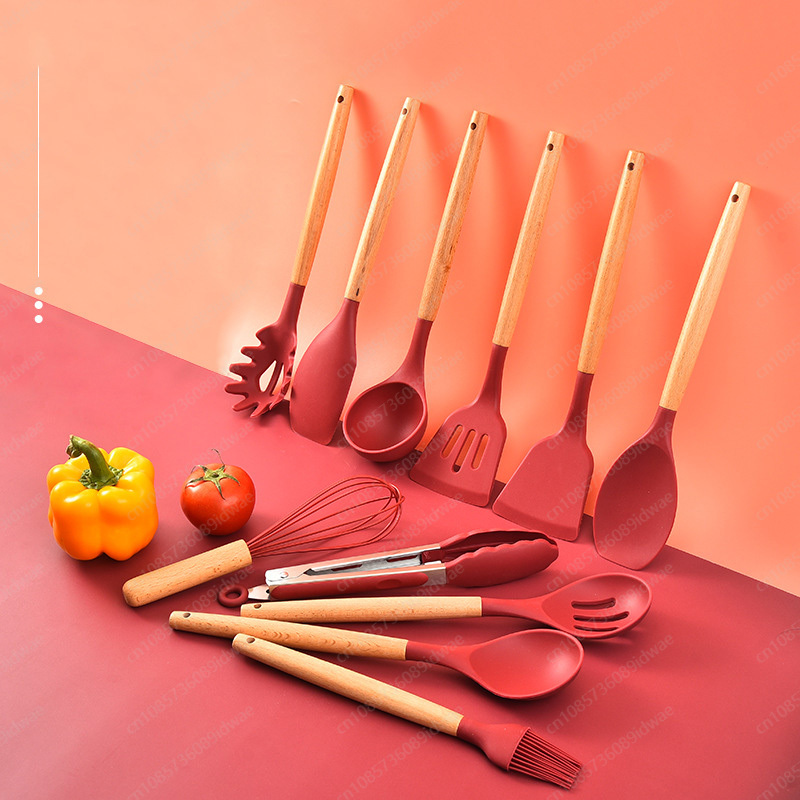 12-Piece silicone cookware set - Kitchen Baking Pan Storage reseña y precio
