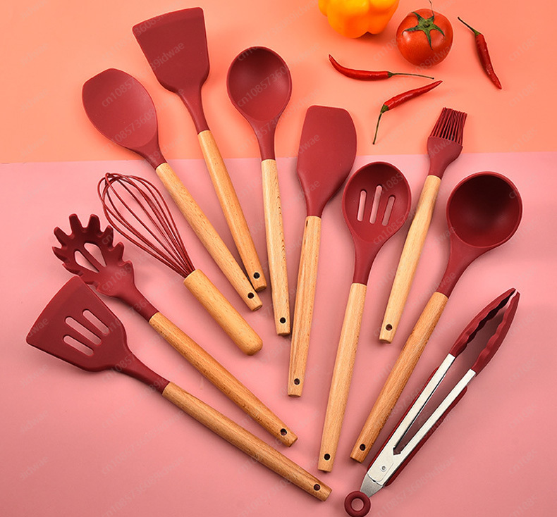 12-Piece silicone cookware set - Kitchen Baking Pan Storage reseña y precio