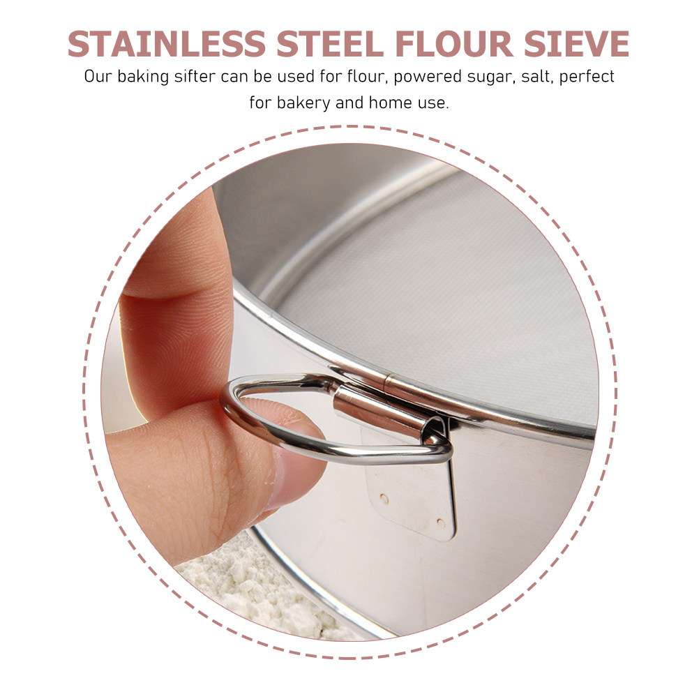 Flour Sifter Stainless Steel F - Kitchen Baking Utensils reseña y precio