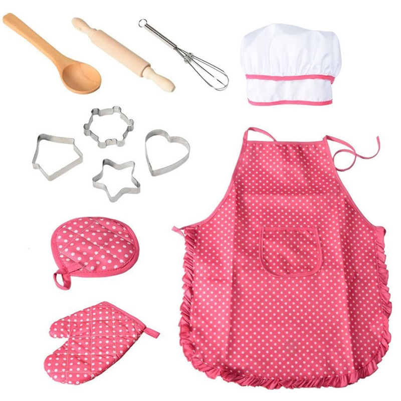 11pcs Kids Baking Apron Chef D - Baking Kitchen Set Up reseña y precio