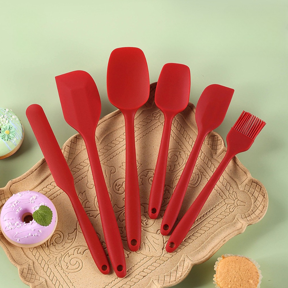6pc Silicone Spatula Set Seaml - Baking Kitchen Set Up reseña y precio