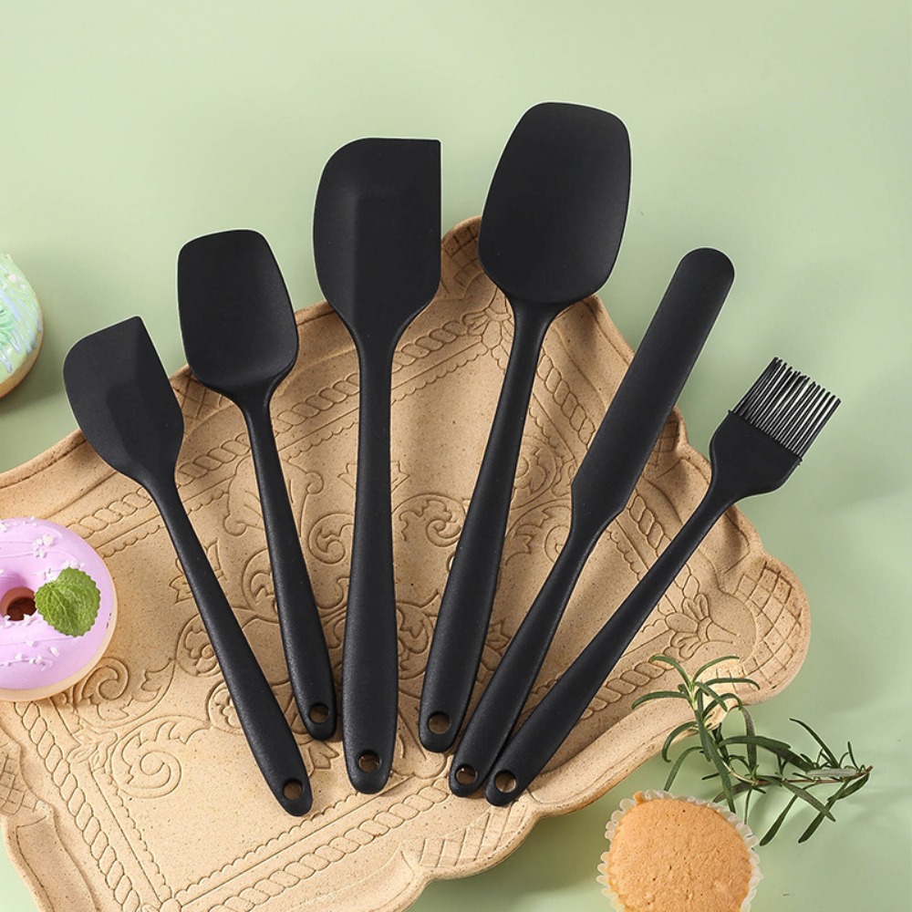 6pc Silicone Spatula Set Seaml - Baking Kitchen Set Up reseña y precio
