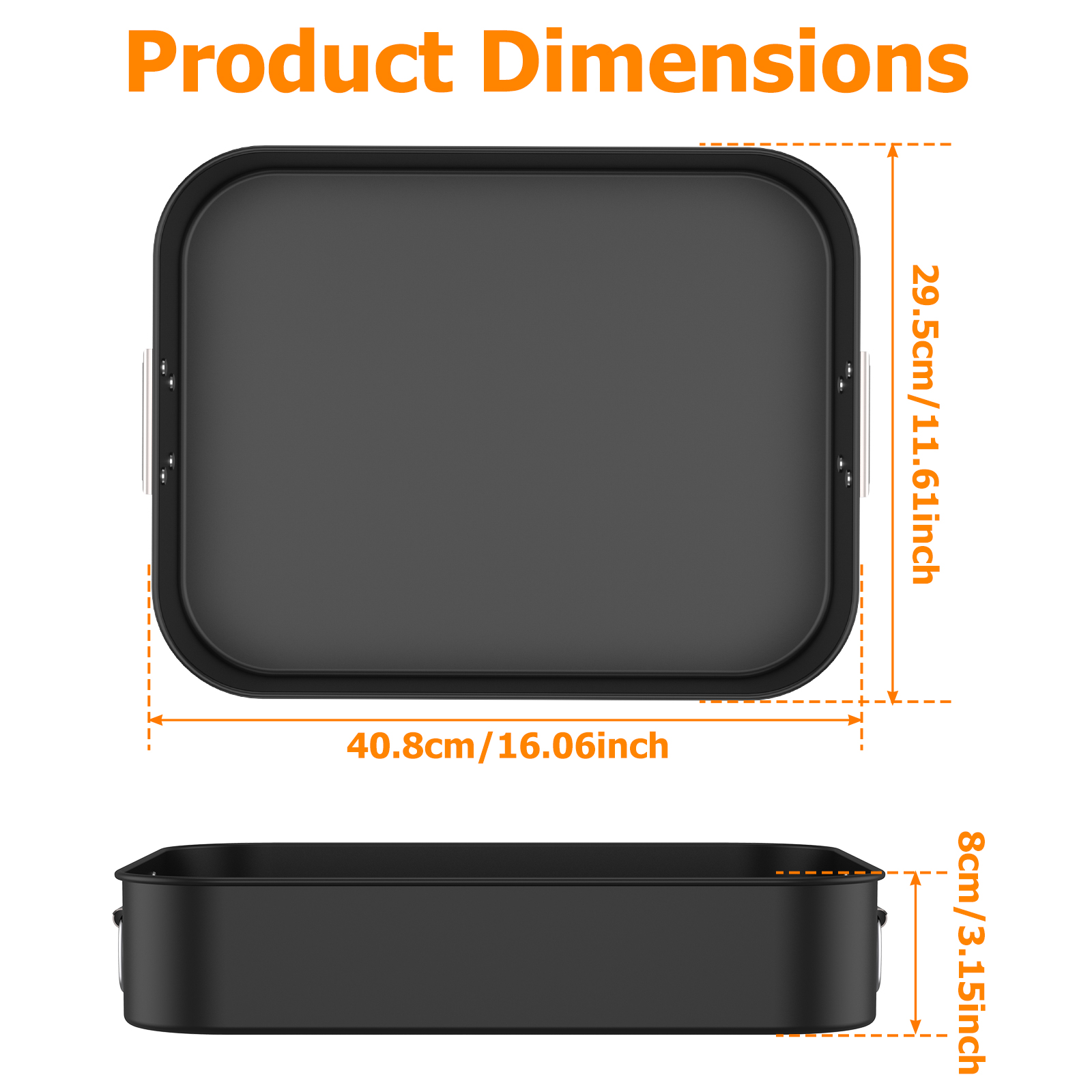 Deep Baking Pan Rectangle Carb - Kitchen Baking Pan Storage reseña y precio