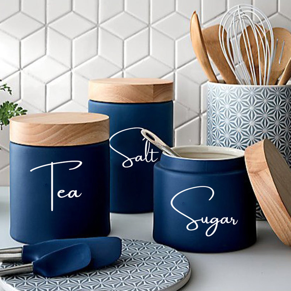 Decal Only 8Pcs Kitchen Organi - Kitchen.Baking Labels reseña y precio