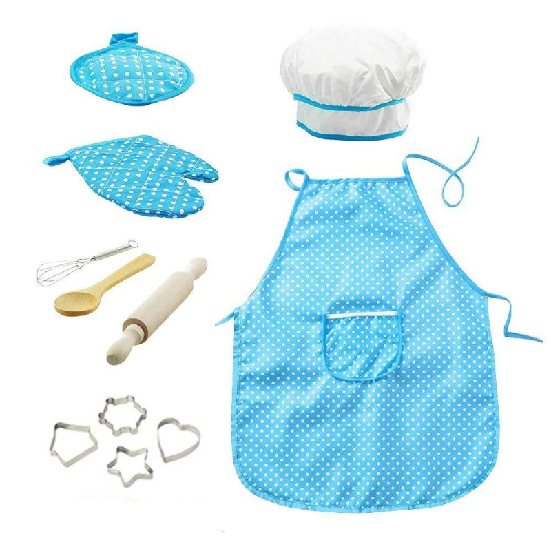 11pcs Kids Baking Apron Chef D - Baking Kitchen Set Up reseña y precio