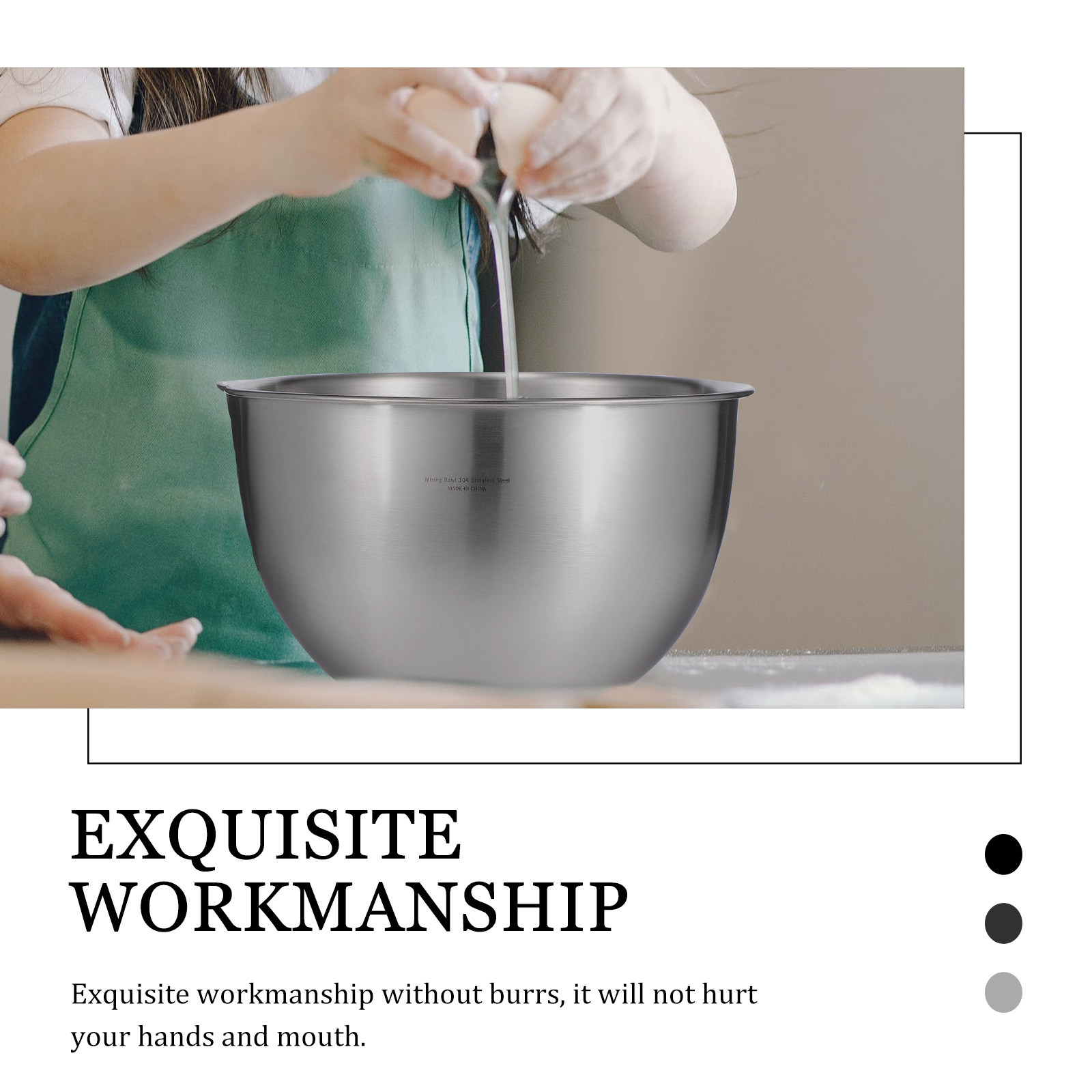Stainless Steel Mixing Bowl De - Kitchen Baking Pan Storage reseña y precio