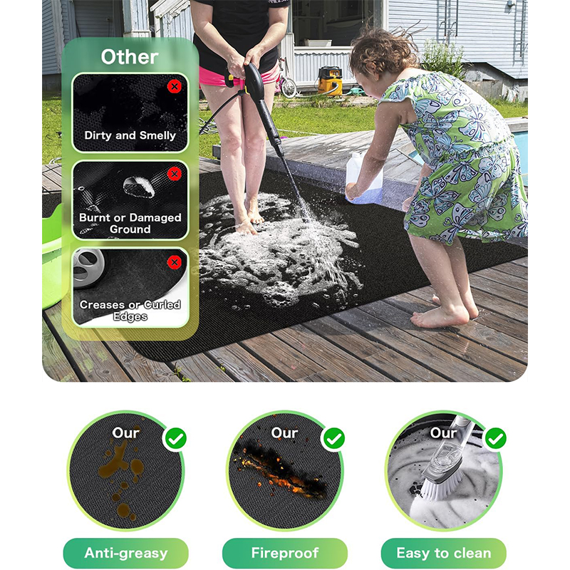 LMETJMA Under Grill Mat Heat R - Super Kitchen Baking Mat reseña y precio