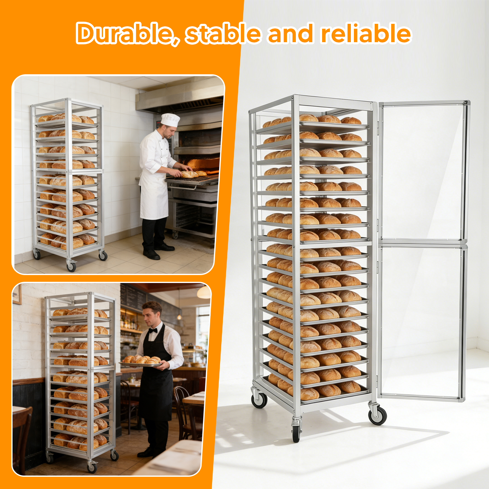 18 Tiers Bun Rack with Wheels  - Kitchen Baking Pan Storage reseña y precio