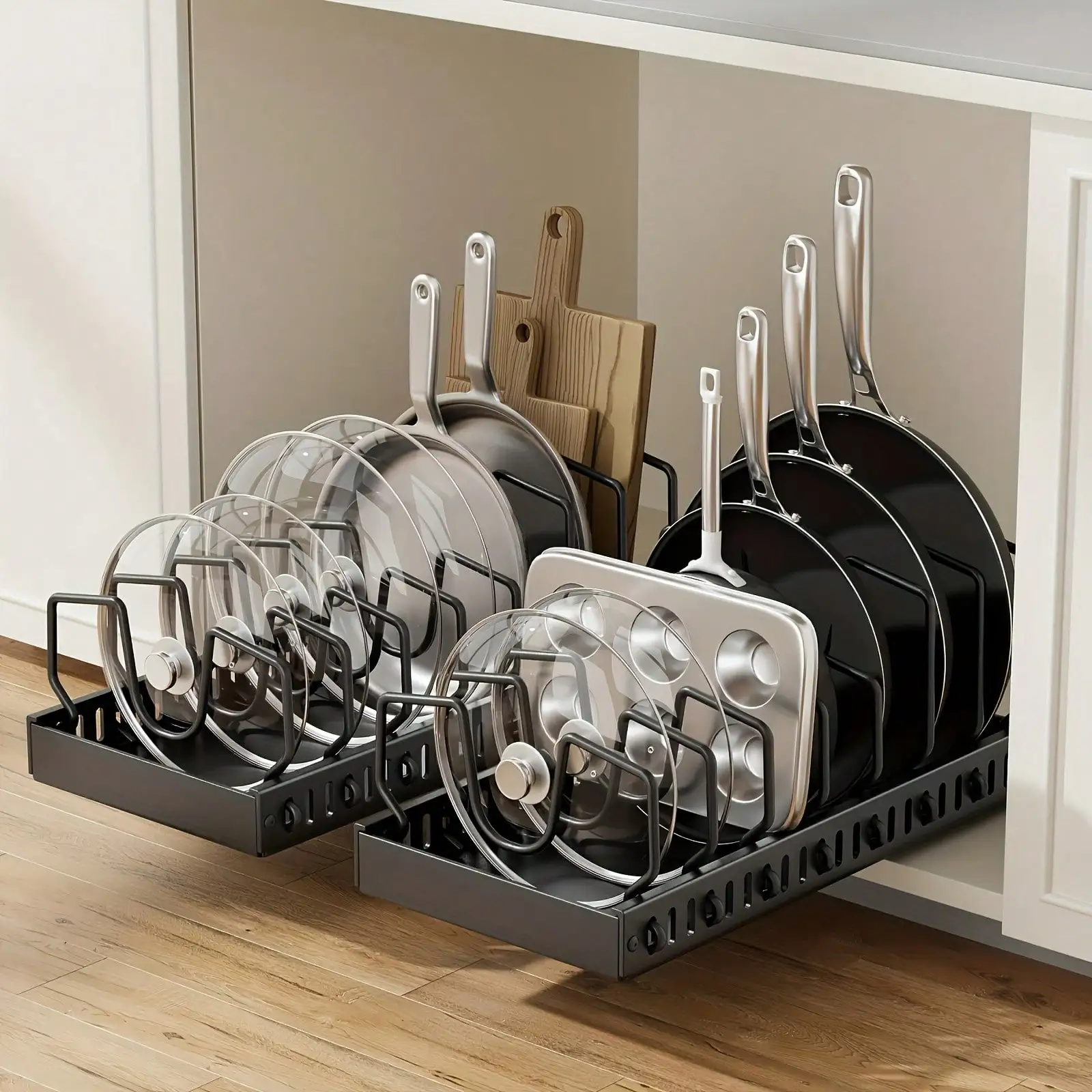 1/2pcs Cabinet Pull-Out Storag - Kitchen Baking Pan Storage reseña y precio