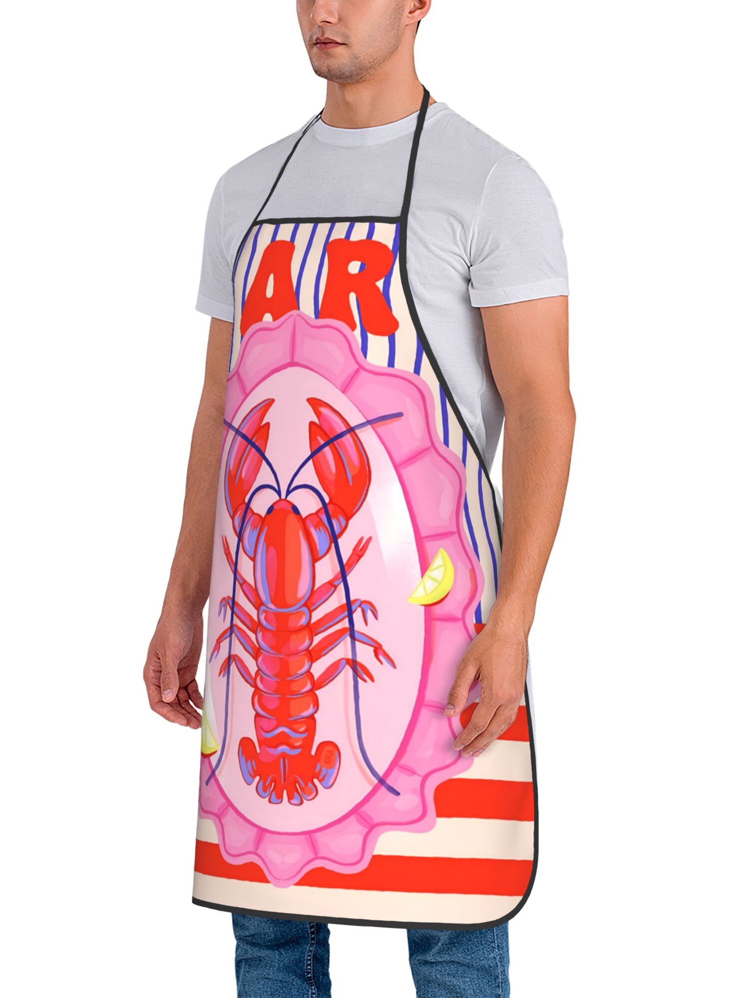 Retro Lobster Print Kitchen Ap - Kitchen.Baking Labels reseña y precio