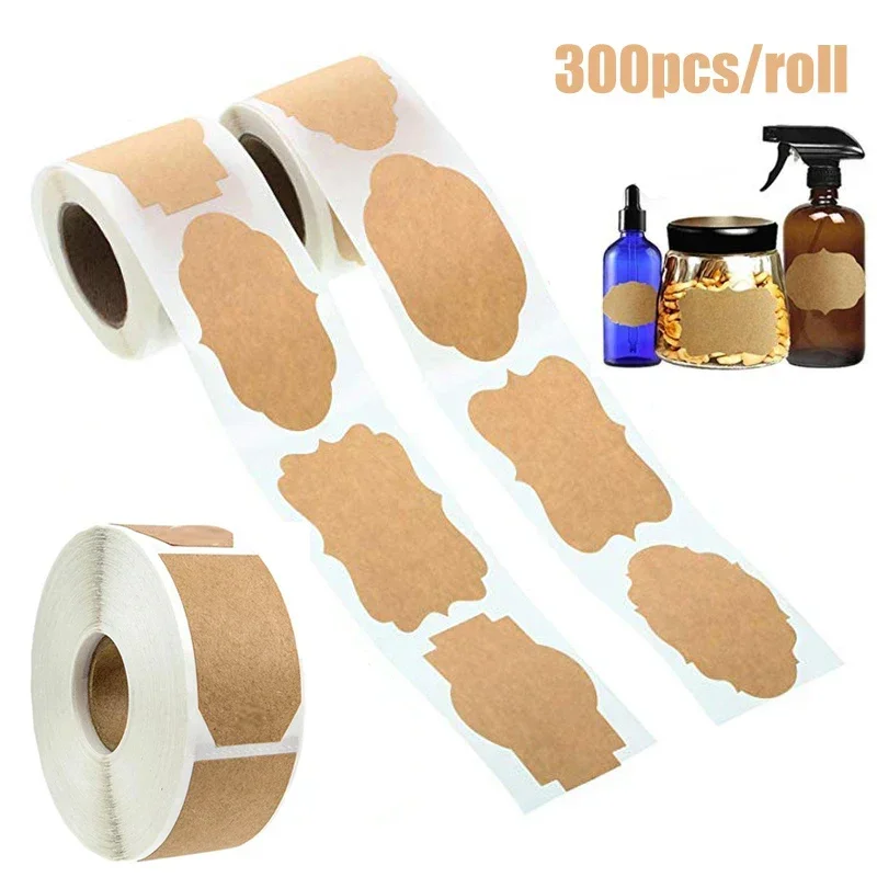 300Pcs Kraft Sticker Handwritt - Kitchen.Baking Labels reseña y precio