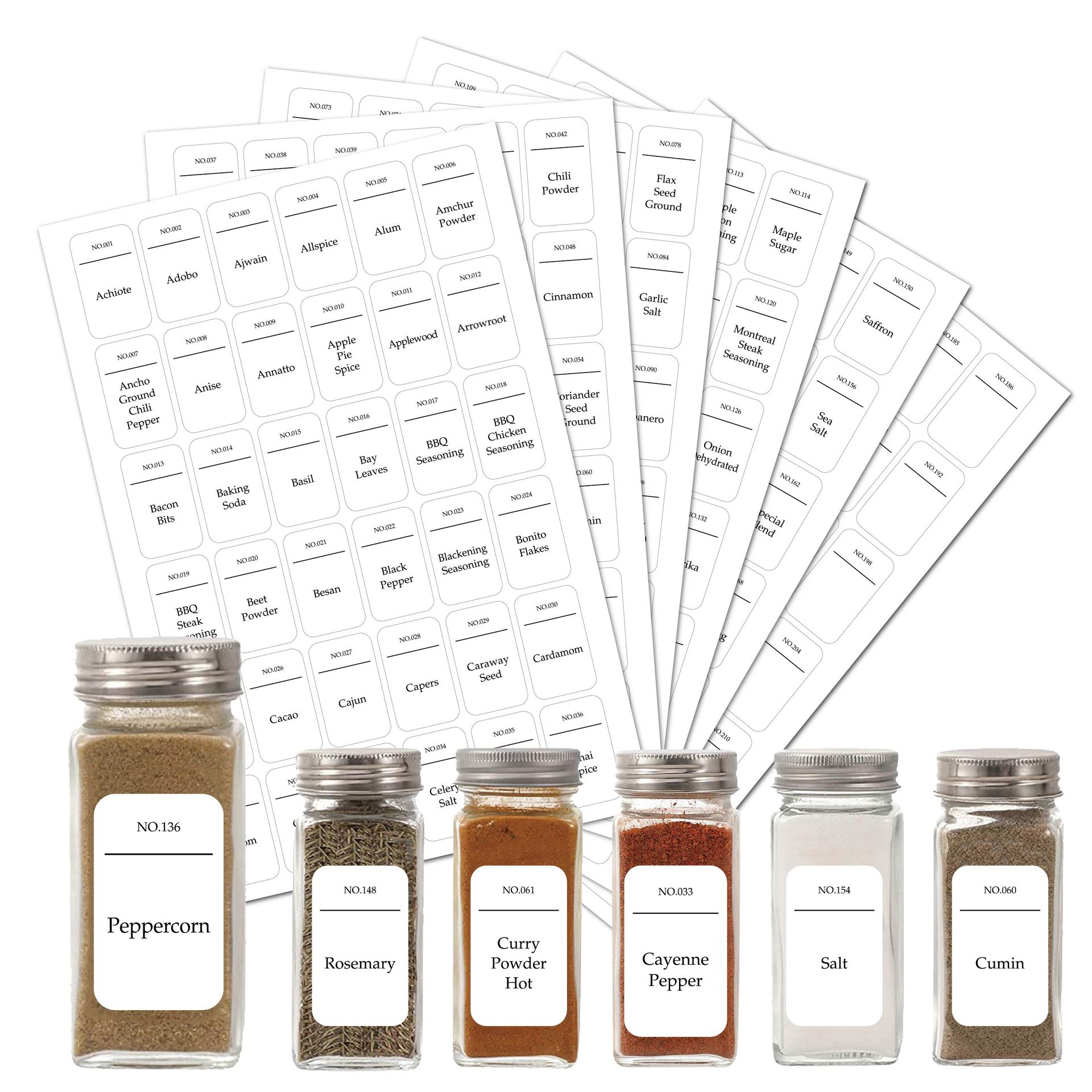 216pcs Kitchen Spice Jar Label - Kitchen.Baking Labels reseña y precio