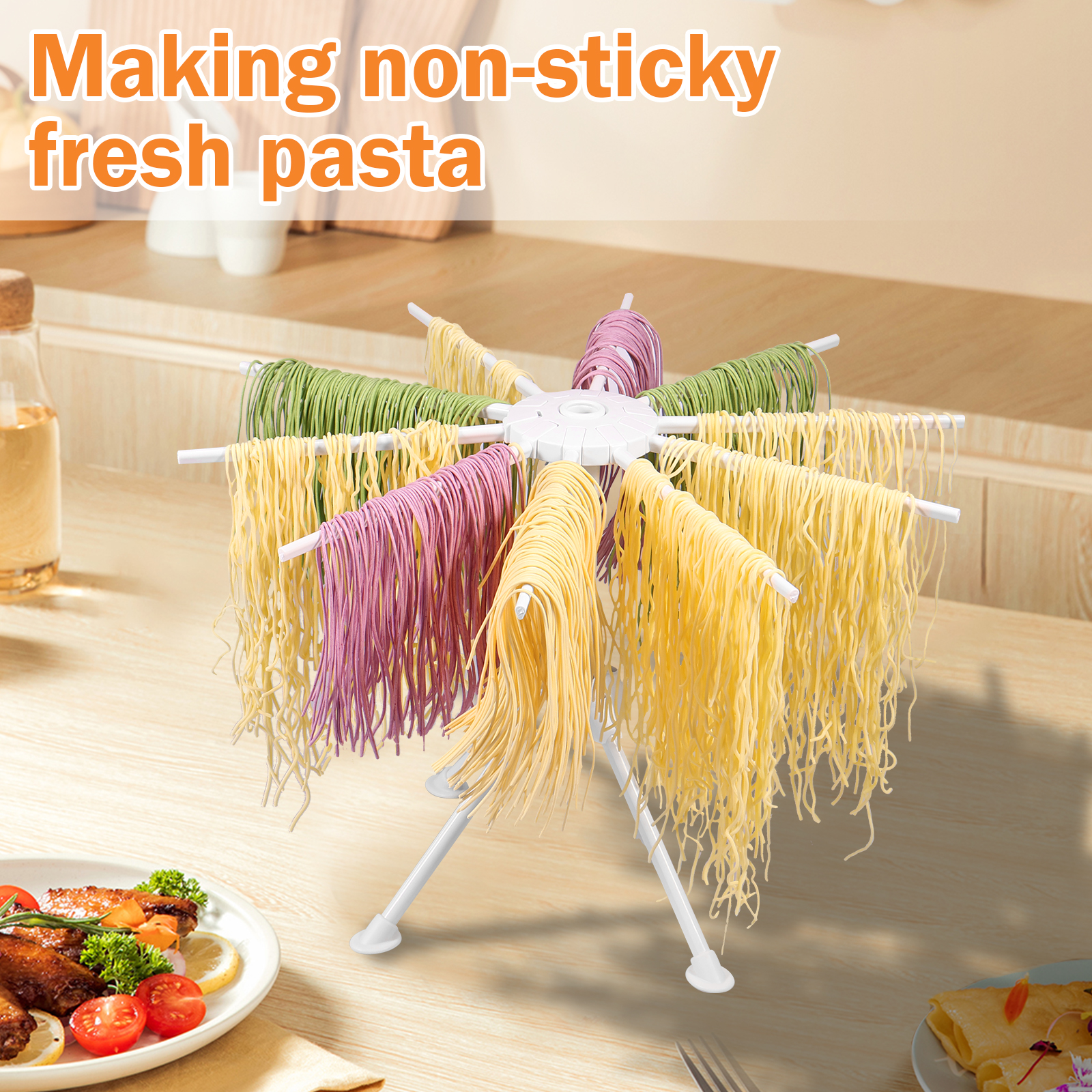 10 Rods Noodle Drying Stand Fo - Baking Kitchen Set Up reseña y precio