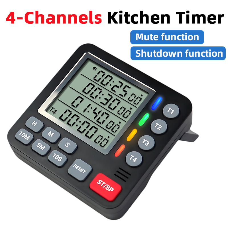 Digital Kitchen Timer 4-Channe - Baking Kitchen Set Up reseña y precio