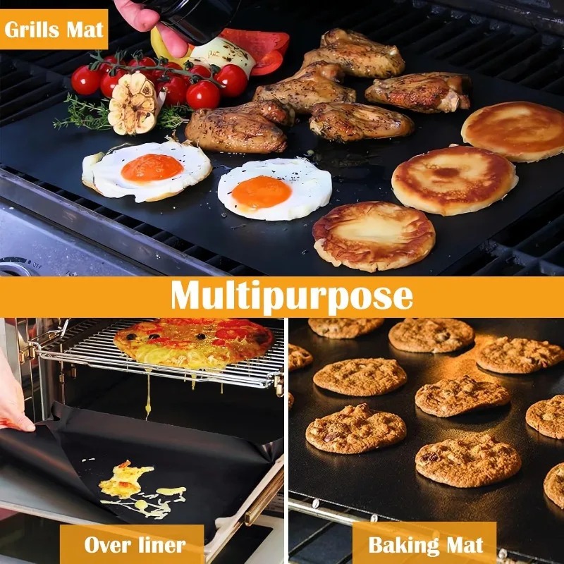 5 pcs Teflon Grilling Mat Non  - Super Kitchen Baking Mat reseña y precio