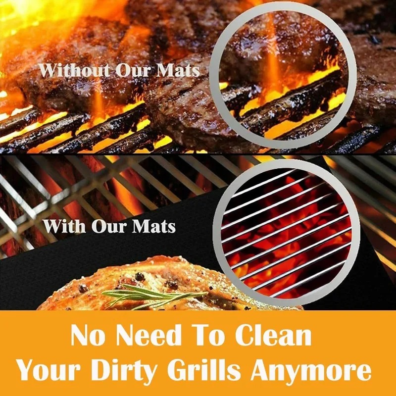 5 pcs Teflon Grilling Mat Non  - Super Kitchen Baking Mat reseña y precio