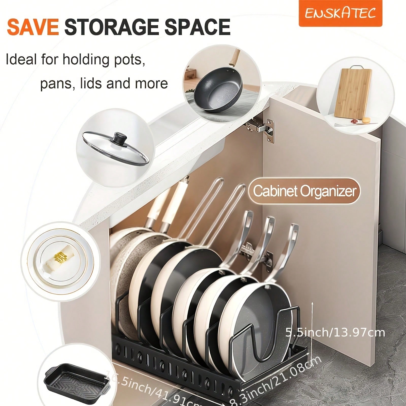 1/2pcs Cabinet Pull-Out Storag - Kitchen Baking Pan Storage reseña y precio
