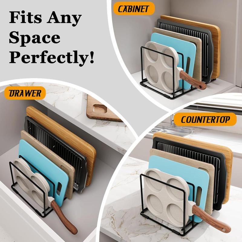 Anti-slip Feet Organizer Bakin - Kitchen Baking Pan Storage reseña y precio