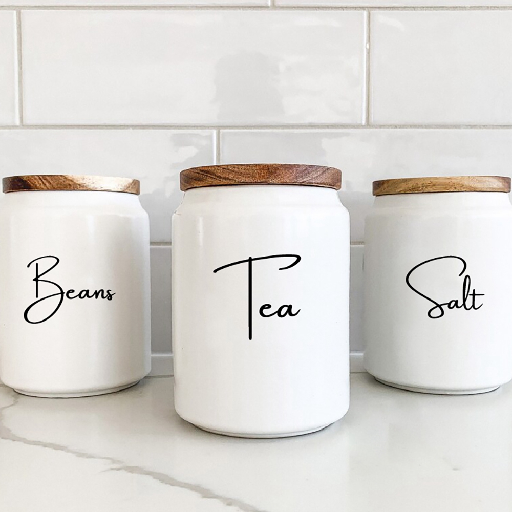 Kitchen Organization Canister  - Kitchen.Baking Labels reseña y precio