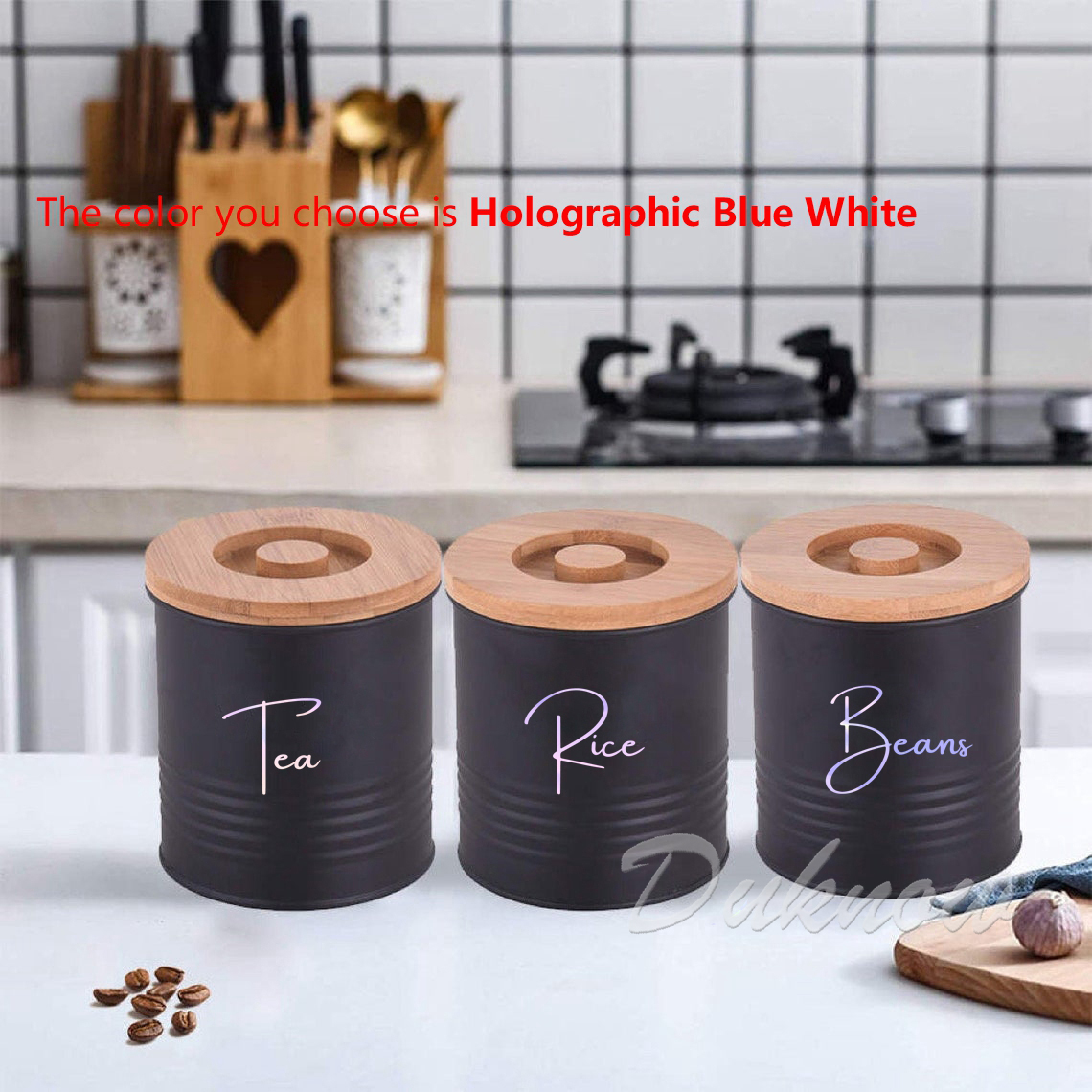 Kitchen Organization Canister  - Kitchen.Baking Labels reseña y precio