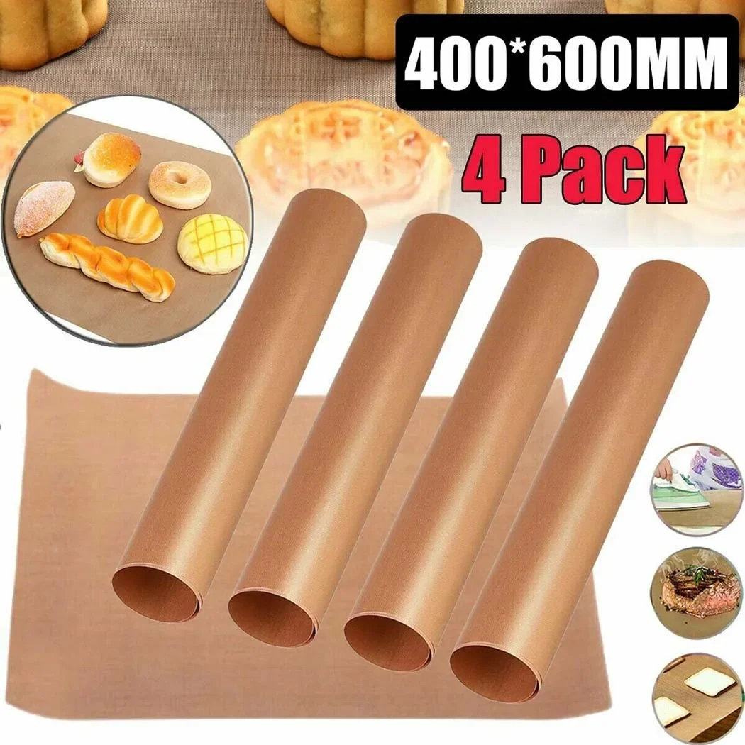 4pcs Non-stick BBQ Grill Mat 6 - Super Kitchen Baking Mat reseña y precio