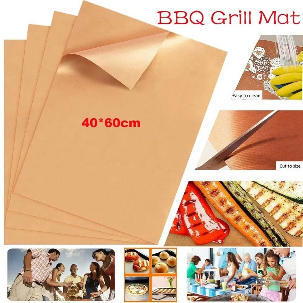 4pcs Non-stick BBQ Grill Mat 6 - Super Kitchen Baking Mat reseña y precio