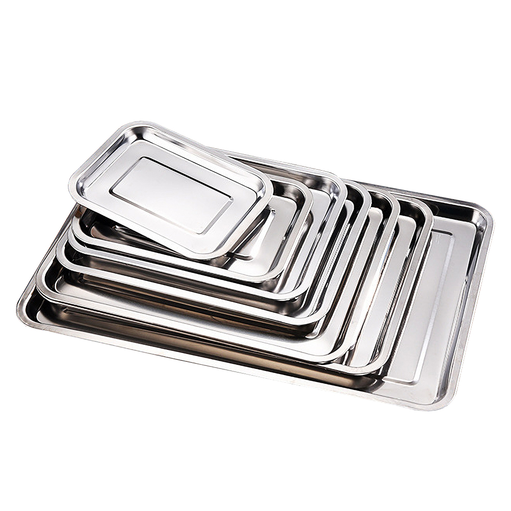 1PCS Stainless Steel Food Tray - Kitchen Baking Pan Storage reseña y precio
