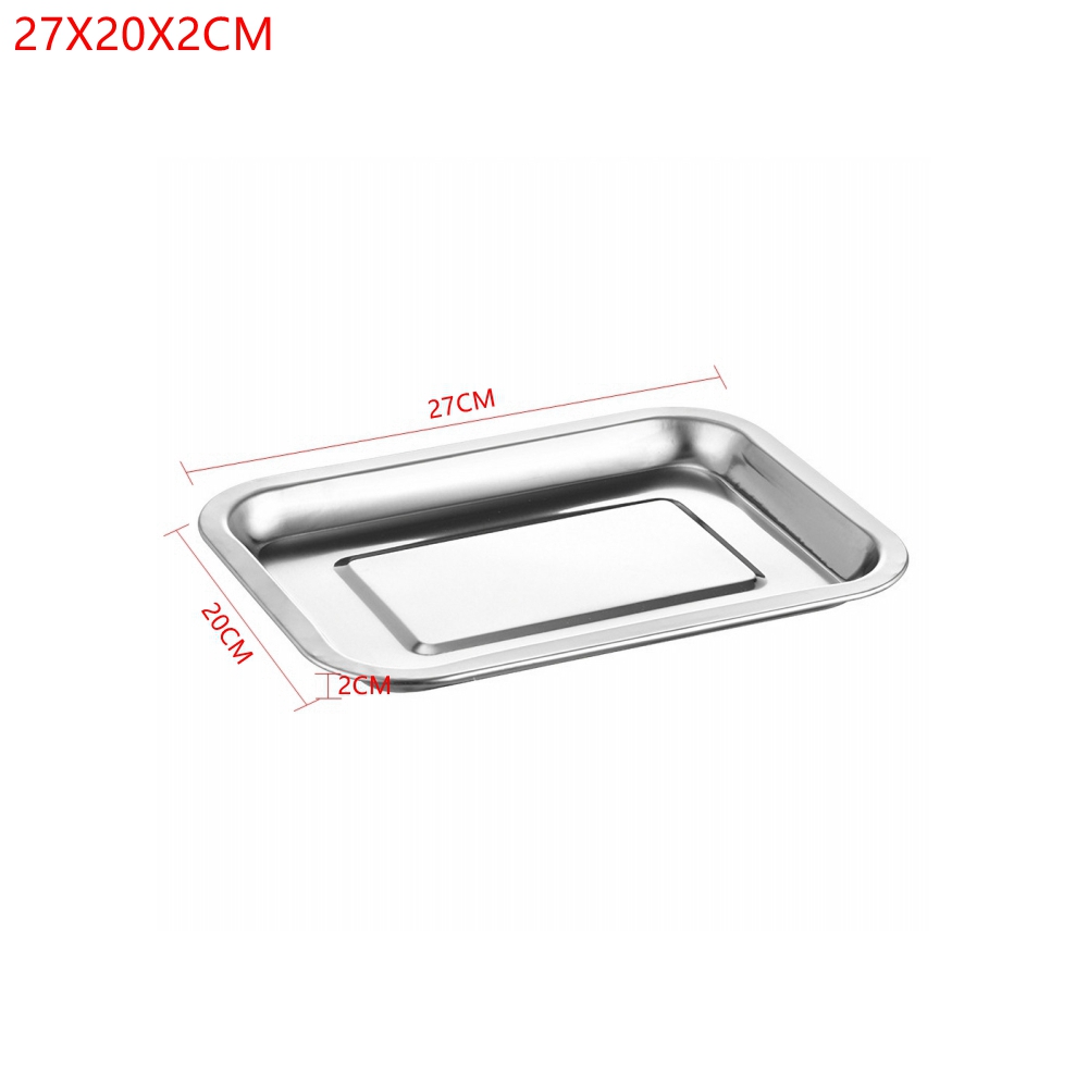 1PCS Stainless Steel Food Tray - Kitchen Baking Pan Storage reseña y precio