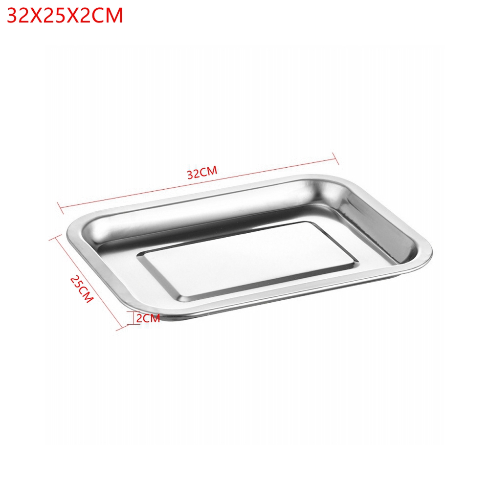 1PCS Stainless Steel Food Tray - Kitchen Baking Pan Storage reseña y precio