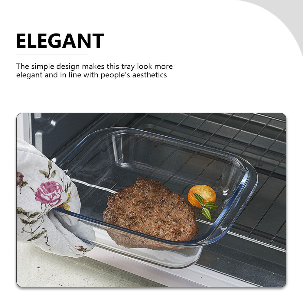 2Pcs High Quality Glass Baking - Kitchen Baking Pan Storage reseña y precio