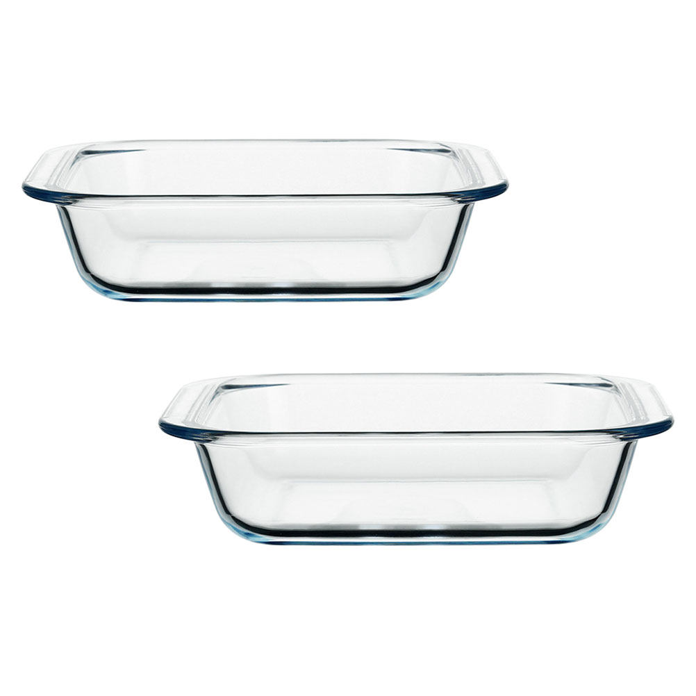 2Pcs High Quality Glass Baking - Kitchen Baking Pan Storage reseña y precio