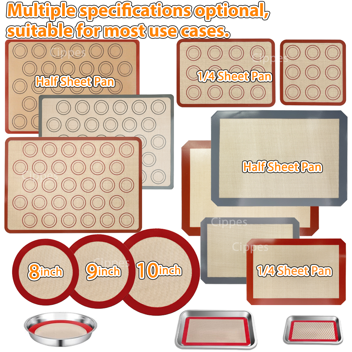 1/2PCS Silicone Baking Mats fo - Super Kitchen Baking Mat reseña y precio