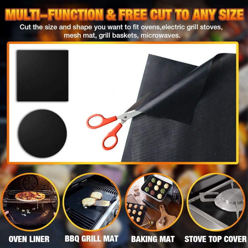 2/1PC Non-stick BBQ Grill Mat  - Super Kitchen Baking Mat reseña y precio