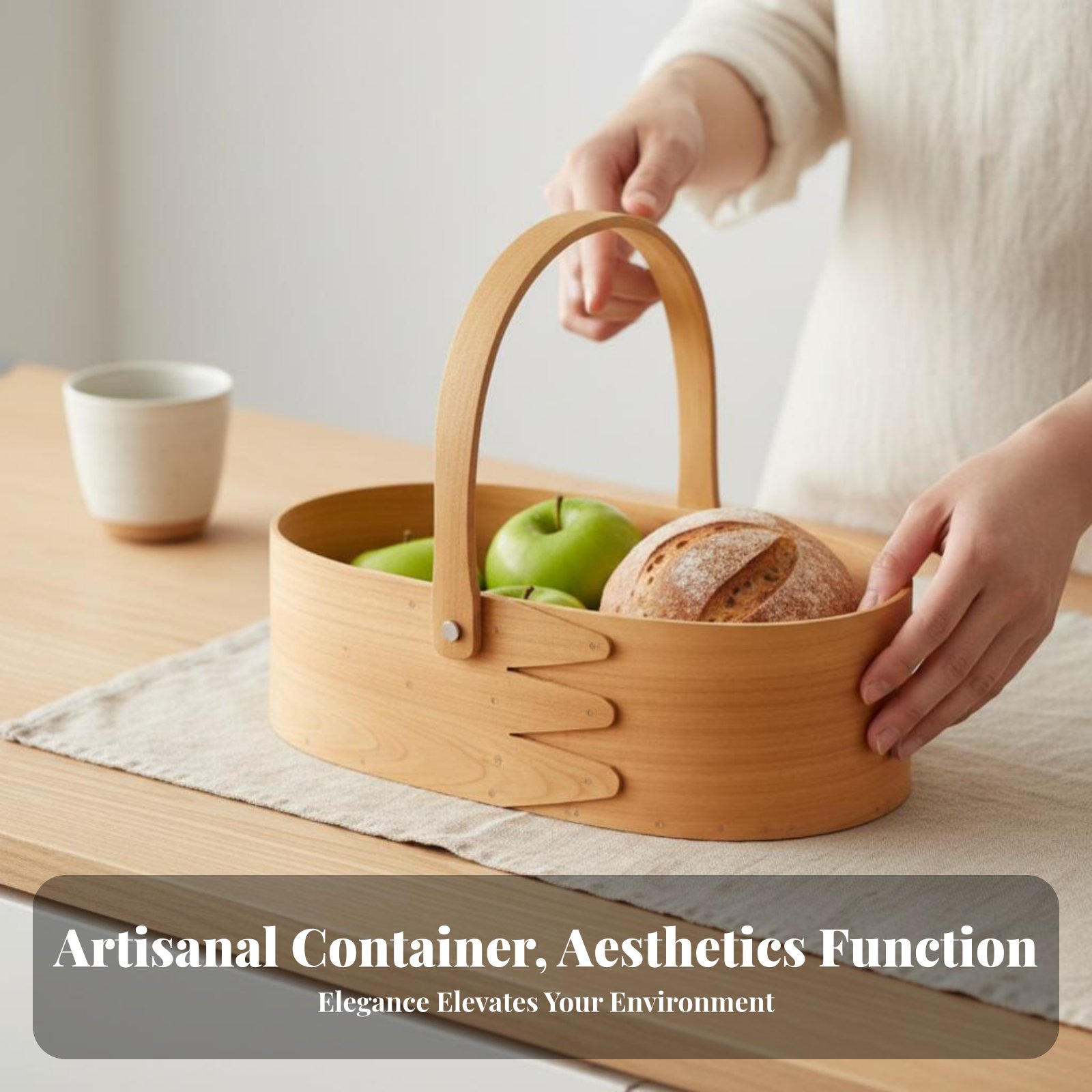 Handled Wood Chip Container Ja - Kitchen Design For Baking reseña y precio